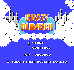 Crazy Climber Title Screen
